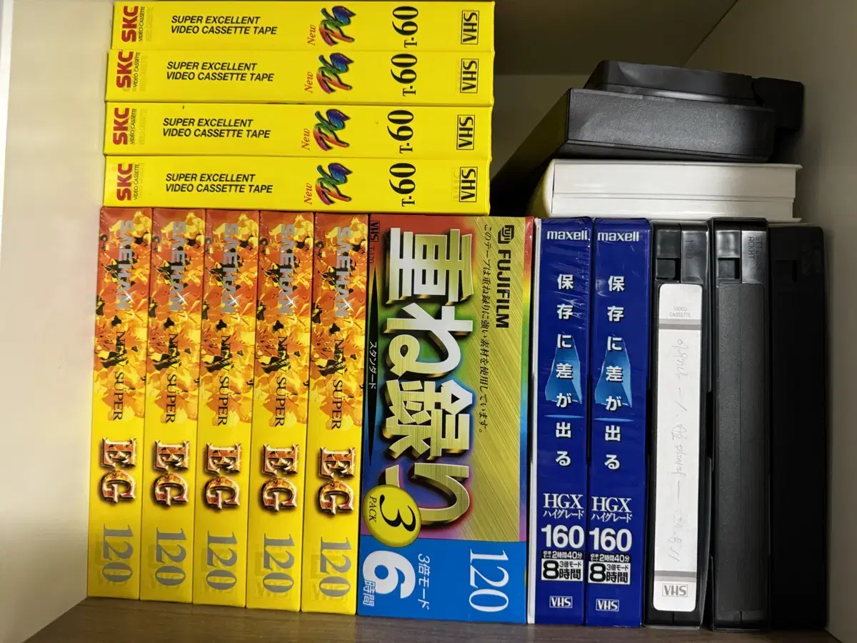 새거 VHS 공 비디오테이프 공테이프 새한/SKC/LG/소니/후지필름/맥